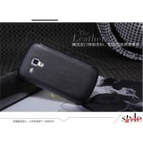 Кожаный чехол Nillkin для Samsung S7562 Galaxy S Duos  книжка (черный)+ Защитная Пленка